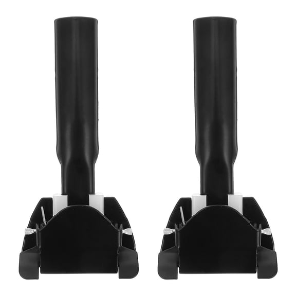 LABRIMP 2Pcs Mop Pole Clamp Replacement Black Mop Rod Chuck with Chrome Plated Head for Home and Commercial Use