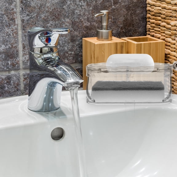 Raindrops Worgeous Bath Cup Wall Mounted Soap Dish for Travel 13.50X8.50X6.00CM Transparent