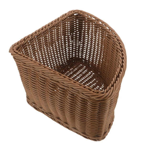 Raindrops Woven Corner Basket Organizer for Snack Cosmetics Storage in Wardrobe