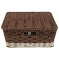 thumbnail image 1 of Raindrops Desktop Book Basket Woven Storage Protective Lid General Users Bookshelf Storage 1Pack, 1 of 8
