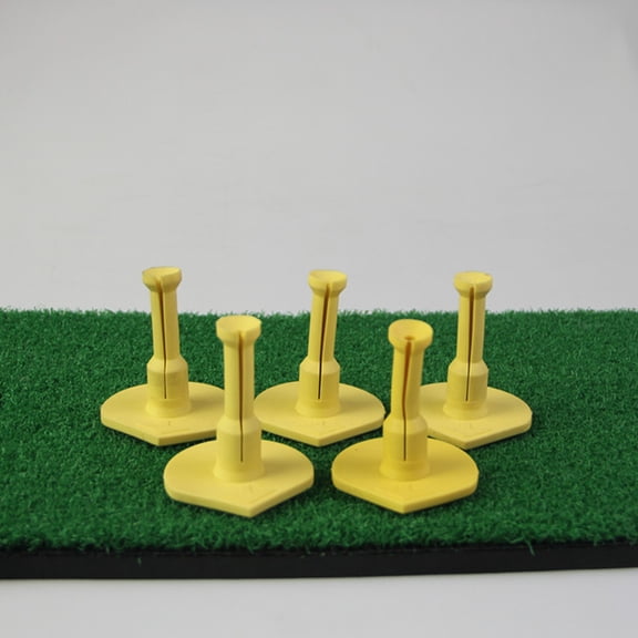 Raindrops Yellow Golf Practice Ball Tee with Durable Rubber Material for Sport Use 2pcs