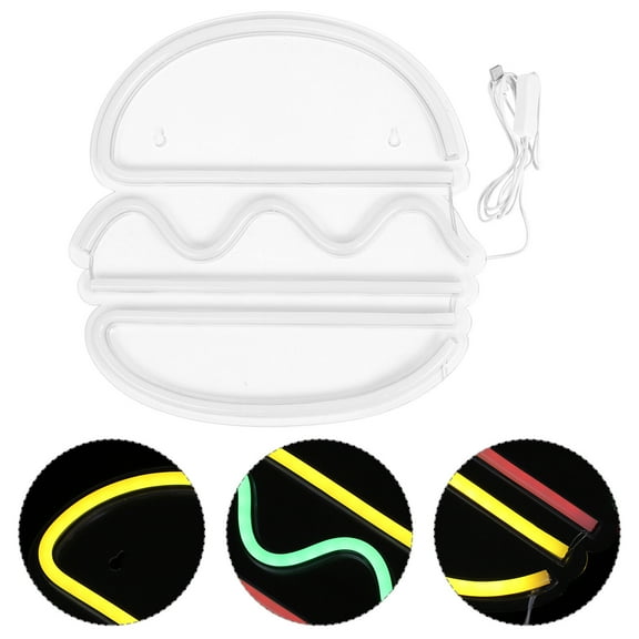 Raindrops LED Modeling Light Burger Shape USB Powered Yellow Decorative Night Lamp