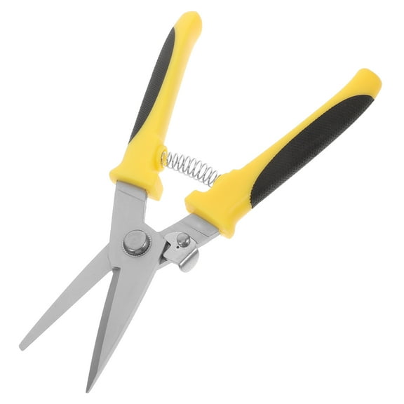 Raindrops Yellow Laborsaving Metal Sheet Scissors with Safety Fastener for Cutting Use Stainless Steel