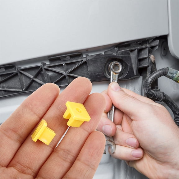 Raindrops Yellow Plastic Car Engine Cover Clips Durable Material Easy Installation Protects Engine for Bumper