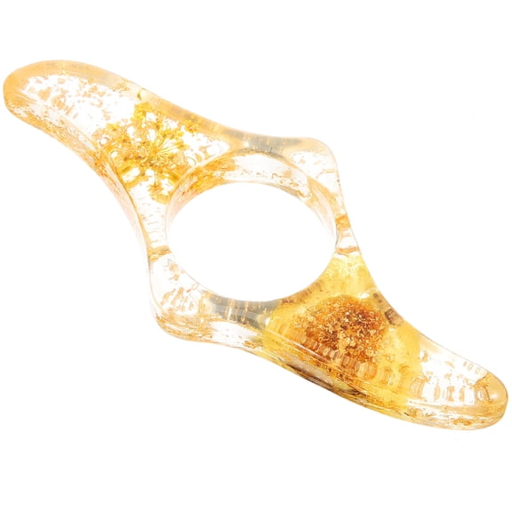 Raindrops Yellow Portable Book Holder for Reading with Lightweight Plastic Material Thumb Ring Page Spreader 0.17 lbs