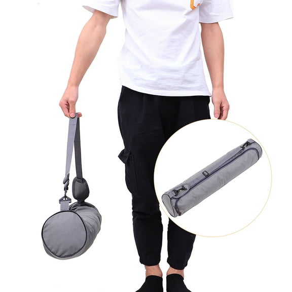 Raindrops Yoga Mat with Carrier 1Set Grey Canvas for Women Gym and Sports Purposes