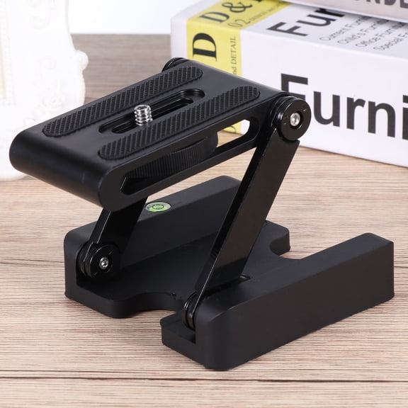 Raindrops Z Type Foldable Camera Stand for Home Outdoor Use Portable Tripod Mounting Board Black Plastic 1PC