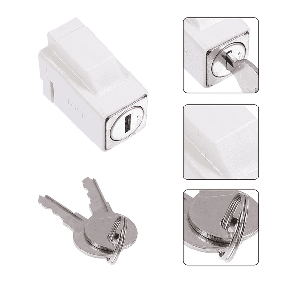 Raindrops Window Locks With Key Zinc Alloy 1Pack 1.5x1.2in