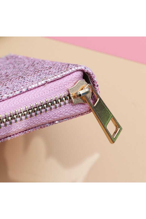 Women's Zippered Wallet, Polyester, Minimalist Compact Design for Easy Storage, 1 Set
