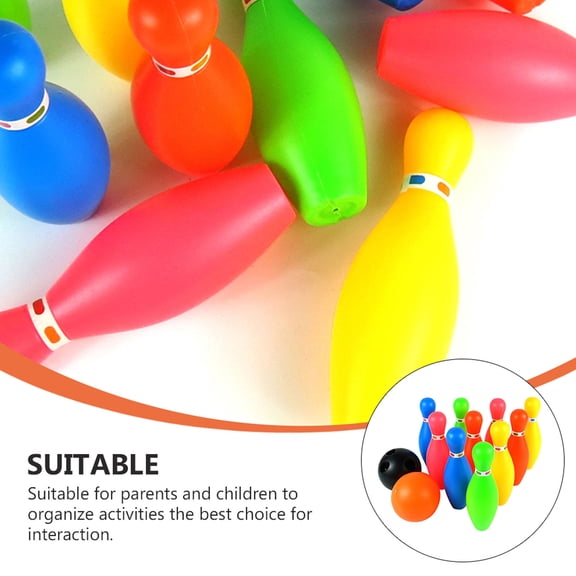 Raindrops Bowling Set Small Size Assorted Colors - Indoor Kids Sports Toy for Active Play