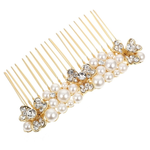 Raindrops Elegant Rhinestone Hair Comb Bridal Wedding Hair Accessories Lightweight Metal Design