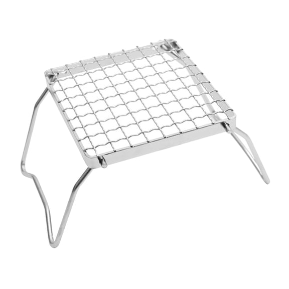 Raindrops Stainless Steel Folding Campfire Grill Grate for Camping and Outdoor Cooking