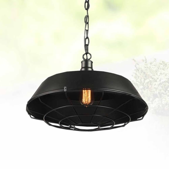 Raindrops Industrial Style Retro Pendant Light with Iron Lampshade for Dining Room