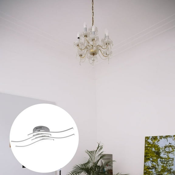 Raindrops Wave LED Ceiling Light Warm White Acrylic Modern Household Lighting Fixture Energy Efficient