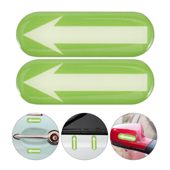 Raindrops -in-the-Dark Stickers for Car Directional Arrow Green Adhesive Material