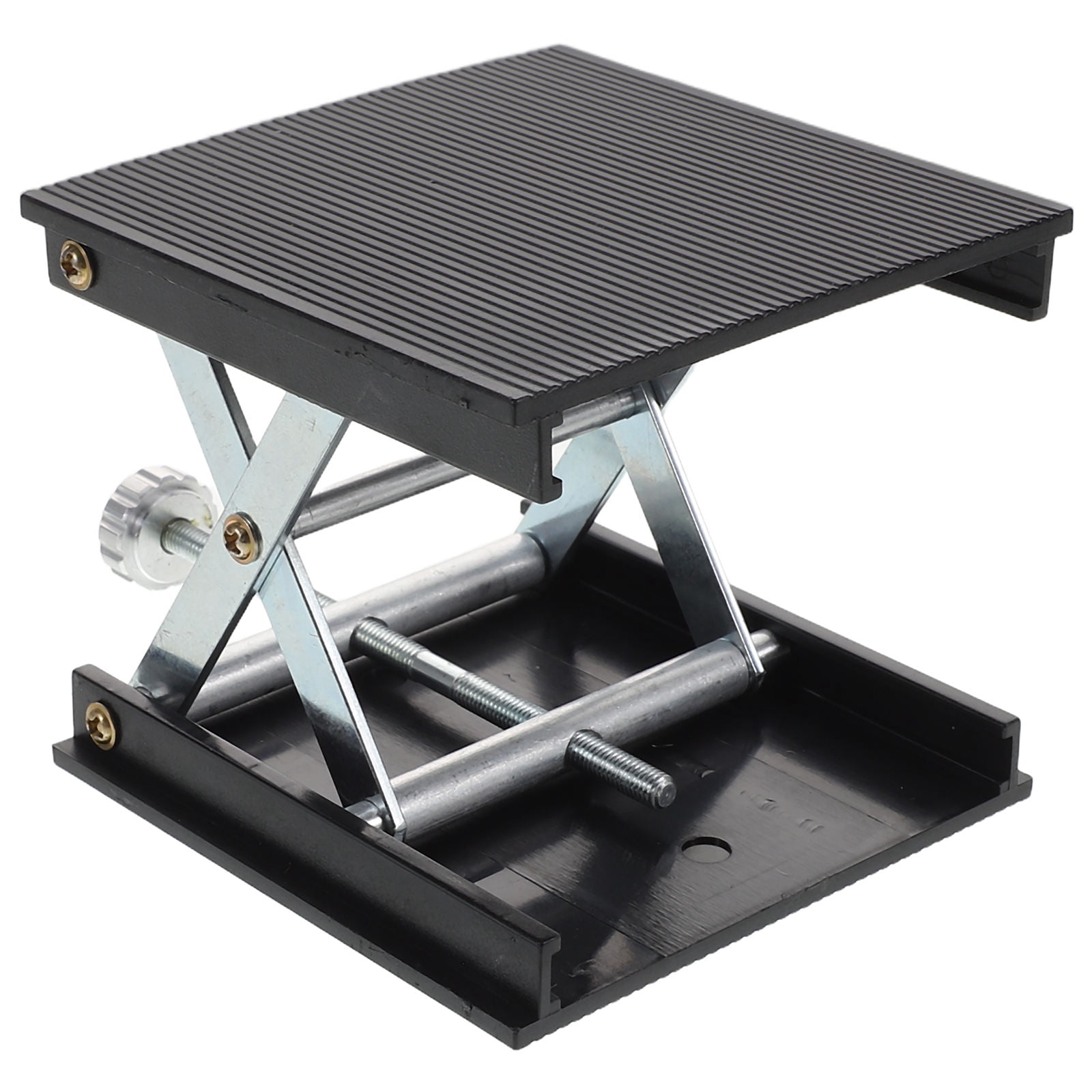 Raindrops Aluminum Lab Jack Lift Platform, Black, Adjustable Height for ...
