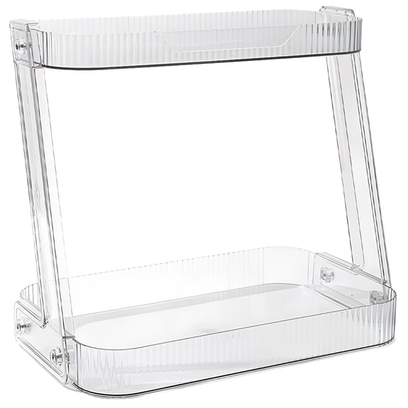Raindrops over Clear Desktop Makeup Organizer Storage Shelves Shelving