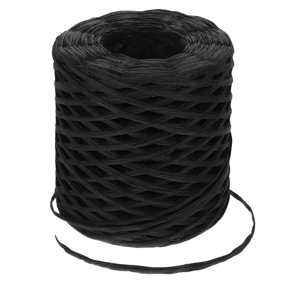 Raindrops Craft ng for Weaving Black Raffia Ribbon 1 Roll