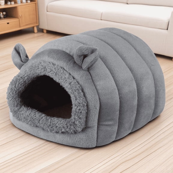 Raindrops Grey Soft PP Cotton Hamster Bed Small Pet Hideout Warm Comfortable Cozy Nest