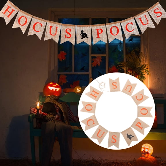 FOMIYES Spooky Banner Decoration Supplies Linen Decorative 1PC