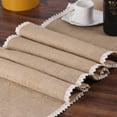 thumbnail image 1 of FOMIYES Floral Lace Table Placemat and Runner in Khaki for Elegant Dining and Buffet Settings, 1 of 6