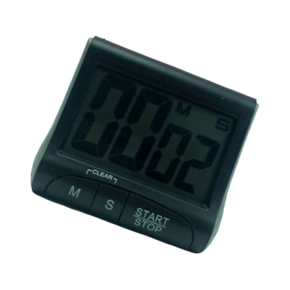 Raindrops Black Electronic Kitchen Timer Large Screen Easy to Use and Clean