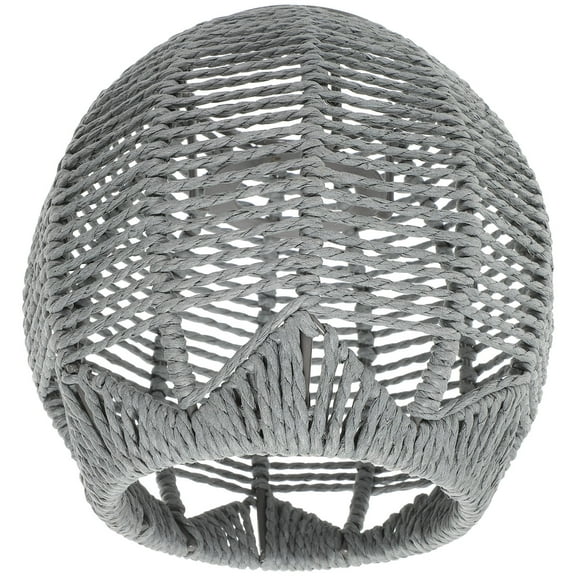 Raindrops wicker pendant lampshade Rattan Lamp Cover Grey Synthetic Material Light Diffusion for Study Room 1Pcs