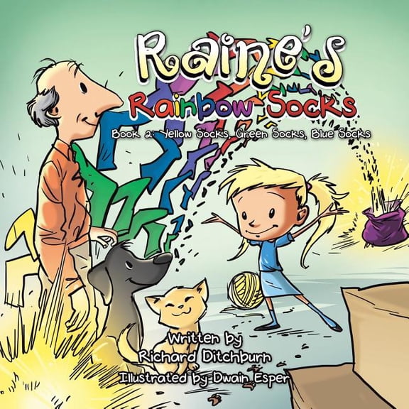 Raine's Rainbow Socks: Book 2: Yellow Socks, Green Socks, Blue Socks, (Paperback)