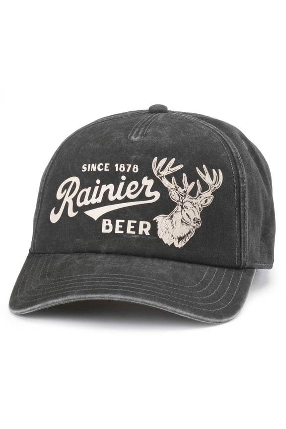Rainer Beer Since 1878 Black Buck Walker Adjustable Hat