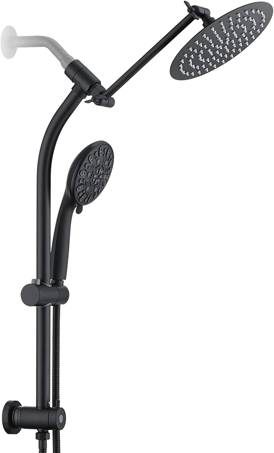 Rainfall 8 Inch Round Shower Head with High Pressure Handheld Spray ...