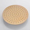 thumbnail image 1 of Rainfall Shower Head 12 Inch Round High Pressure Stainless Steel Touch-Clean Nozzles Brushed Brass Gold for Wall Ceiling Mount, 1 of 6