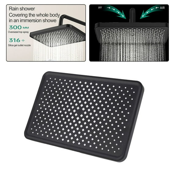 Rainfall Shower Head High Flow Shower Chrome-Polished Powerful Water Flow