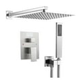 thumbnail image 1 of Rainfall Shower System, 12 Inch Square Shower Head with Handheld Spray, Brushed Nickel Bathroom Shower Fixtures, 1 of 9