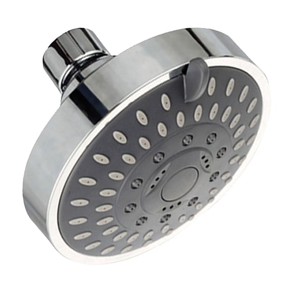Rainfall Showerhead Round 4 Inches ABS Rain Shower Head Adjustable Angle 5 Bathroom Shower Fixture Modern Design Ceiling Mounted Spray, 11X11X8.3 cm, Silver