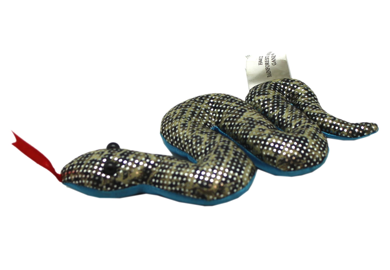 Rainforest Animals Shimmering Beanbag Tan/Black Spotted Snake By