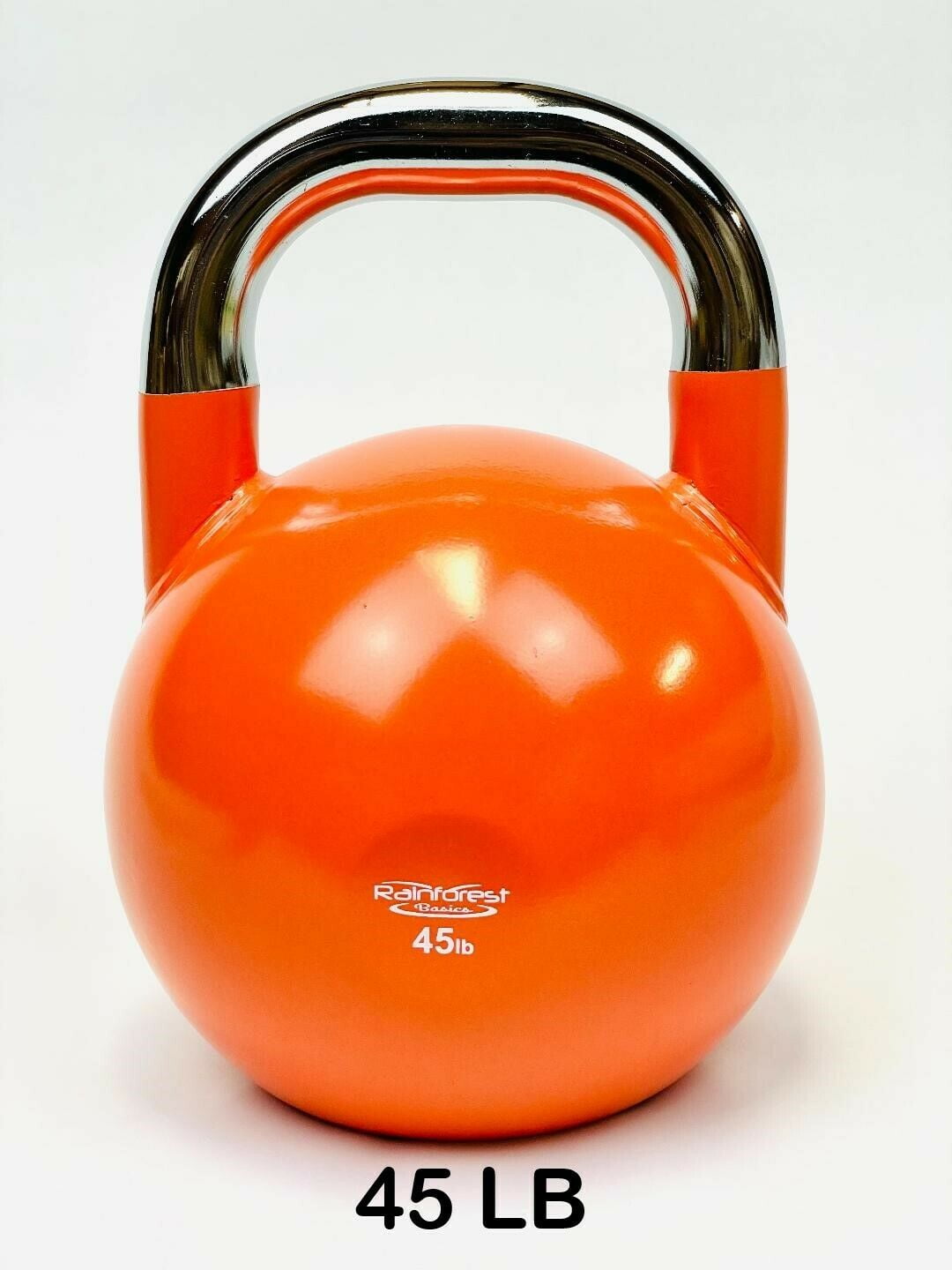 Rainforest Basics Competition Kettlebell – Professional Grade Kettlebell for Fitness, Weightlifting, Core Training – Durable and Strong Design – 15-50 LB Color-Coded Collection