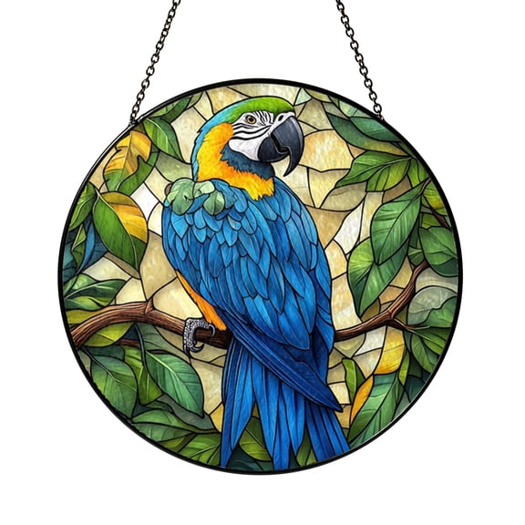 Rainforest Bird Window Hanging – Glass Style Art1701