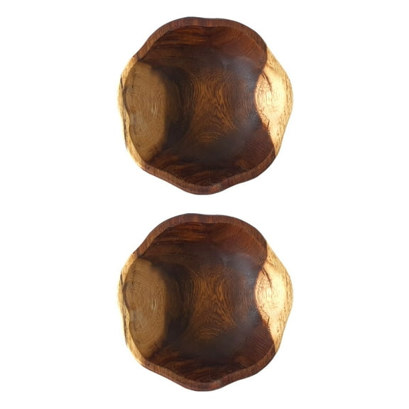 Rainforest Bowls Flower Acacia Wood Bowl 2-Pack