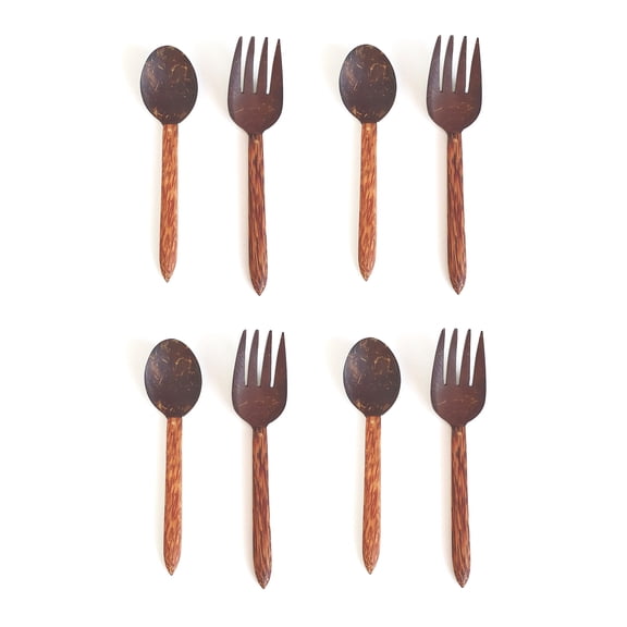 Rainforest Bowls Hybrid Coconut Utensil Set 4-Pack