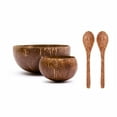 thumbnail image 1 of Rainforest Bowls Jumbo & Small Coconut Bowls Set w/ Wooden Utensils (Original) + 2 Forks, 1 of 4