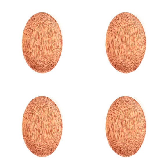 Rainforest Bowls Oval Coconut Wood Plate 4-Pack