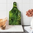 thumbnail image 1 of Rainforest Cutting Board, Rainforest Walkway Board Ferns Wet Rural Spring Traveling Destination Nature, Decorative Tempered Glass Cutting and Serving Board, Wine Bottle Shape, Green, by Ambesonne, 1 of 5
