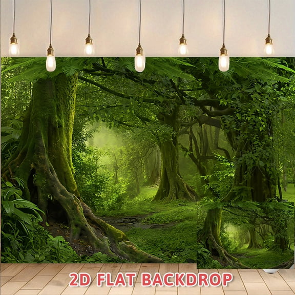 Rainforest Forest Theme Backdrop Suitable For Party Decoration Studio Shooting Home Wall Decoration Commercial Event Scene Layout