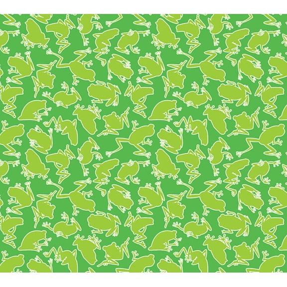 Rainforest Glow Camo Frogs Green (1yard)