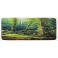 thumbnail image 1 of Rainforest Kitchen Mat, Morning Sunbeam Through Wild Forest Ivy on Trees Tranquility in Nature Eco, Plush Decorative Kitchen Mat with Non Slip Backing, 47" X 19", Green Brown, by Ambesonne, 1 of 1