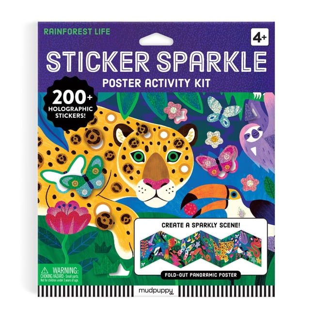 Rainforest Life Sticker Sparkle Poster Activity Kit, (Hardcover)