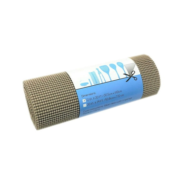 Rainforest Non-Adhesive Non-Slip Shelf and Drawer Liner, 12-Inch x 20-Feet,Taupe