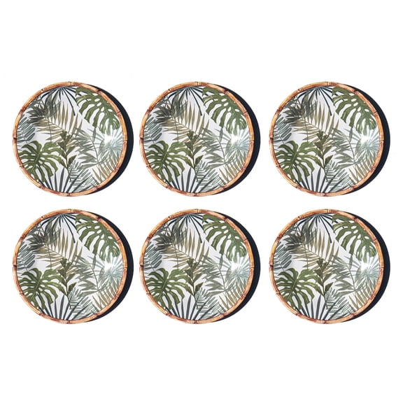 Rainforest Palm NewWave Melamine Dinner Plate - Green - 10.5" - Set of 6