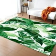 thumbnail image 1 of Rainforest Palm Tree Green Leaves Area Rug, Simple And Clear Indoor Non-Slip Kids Rugs, Machine Washable Breathable Durable Carpet For Front Entrance Floor Decor, 1 of 7