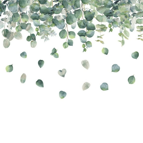 Rainforest Plant Green Leaves Wall Stickers Home Decor Art DIY Ornament Room Decoration Living Room Bedroom Wall Decoration